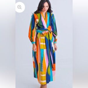 Karlie Mosaic print wrap maxi dress, sz medium, NWOT